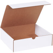 10"x9"x3" Corrugated Literature Mailer, White - Pkg Qty 50