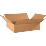 22" x 16" x 6" Flat Corrugated Boxes, Kraft - Pkg Qty 25