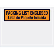 Panel Face Bilingual Envelopes, "Packing List Enclosed", 7-1/2 x 5-1/2", Orange, 1000/Case, PL500