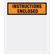 Panel Face Envelopes, "Instructions Enclosed", Orange, 12 x 10", 500/Case, PL479