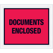 Full Face Envelopes, "Documents Enclosed", Red, 10 x 12", 500/Case, PL437