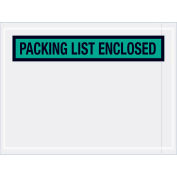 Panel Face Envelopes, "Packing List Enclosed", Green, 4-1/2 x 6", 1000/Case, PL489
