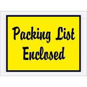Full Face Envelopes, "Packing List Enclosed", Yellow, 4-1/2 x 6", 1000/Case, PL486