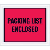 Full Face Envelopes, "Packing List Enclosed", Red, 10 x 12", 500 Pack, PL430