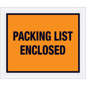 Full Face Envelopes, "Packing List Enclosed", Orange, 10 x 12", 500 Pack, PL429