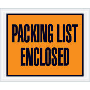 Full Face Envelopes, "Packing List Enclosed", Orange, 4-1/2 x 5-1/2", 1000/Case, PL10