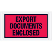 Full Face Envelopes, "Export Documents Enclosed", Red, 5-1/2 x 10", 1000/Case, PL440