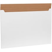 38"x26"x1" Corrugated Jumbo Fold Over Mailer, White - Pkg Qty 20