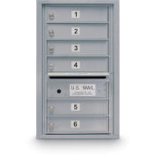 United Visual Products 4C Horizontal Mailbox, 28-1/2"H Single Column 6 Doors