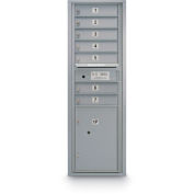 United Visual Products 4C Horizontal Mailbox, 51-1/4"H Single Column 7 Doors 1 Parcel
