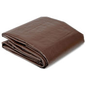 Global Industrial Super Heavy Duty Tarp, 4'W x 20'L, 8 oz., Brown