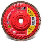 CGW Abrasives 30202 Trimmable Flap Discs with Built in Hub 4-1/2" x 5/8-11" 40 Grit Ceramic - Pkg Qty 10