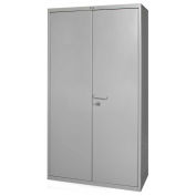 Global Industrial All-Welded Heavy Duty Storage Cabinet, 16 Gauge, 36"Wx18"Dx60"H, Gray