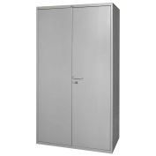Global Industrial All-Welded Heavy Duty Storage Cabinet, 16 Gauge, 48"Wx24"Dx84"H, Gray
