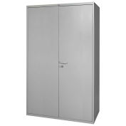 Global Industrial All-Welded Heavy Duty Storage Cabinet, 16 Gauge, 60"Wx24"Dx84"H, Gray