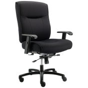 Big and Tall Office Chair with Arms, Fabric, Black