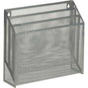 Honey-Can-Do 3-Compartment Steel Vertical File Desk Sorter - Gray