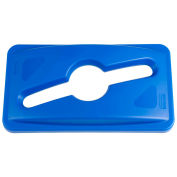 Rubbermaid Slim Jim Multi Stream Recycling Lid for Slim Jim Containers Blue, 1788372
