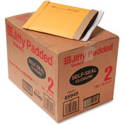 Sealed Air Jiffy Padded Self Seal Mailer, #2, 8-1/2" x 12", Natural Kraft, 100/CTN