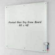 Global Industrial 60"W x 48"H Frosted Glass Dry Erase Board