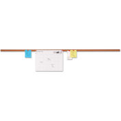 Universal 48"L Bulletin Bar, Natural Cork with Aluminum Frame