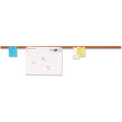 Universal 36"L Bulletin Bar, Natural Cork with Aluminum Frame