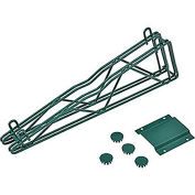 Nexel 18" Double Arm Fixed Wall Bracket, Green Epoxy Finish