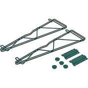 Nexel 21" Single Arm Fixed Wall Bracket (Pair), Green Epoxy Finish