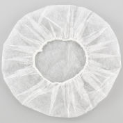 Global Industrial Polypropylene Bouffant Cap, 21", White, 100/Bag