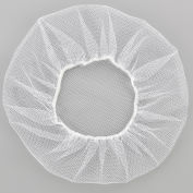 Global Industrial Nylon Hairnet, 20", Honeycomb, White, 100/Bag