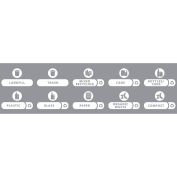 Waste Stream Label Kit C for 32 and 44 Gallon Brute