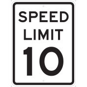 Speed Limit 15, HIP Reflective Speed Limit Sign, Aluminum, 24"W x 24"H