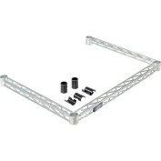 Nexel 30"W x 18"D Poly-Z-Brite® Three-Sided Wire Frame