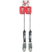 Twin Turbo G2 9'L Fall Protection System, Steel Snap Hooks