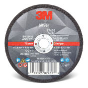 3M 87458 Silver Cut-off Wheel, 3" x .035" x 3/8" T1, Ceramic Grain, 36 Grit - Pkg Qty 50