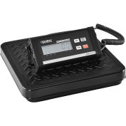 Digital Shipping Scale with AC Adapter, 400 Lb x 0.5 Lb, 12"W x 12"L