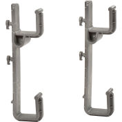 Accessory Square Hooks, 2-3/8" Deep, for Industrial Service Carts, Structural Foam, 2/Pk