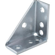 90° Gusseted Fitting, 7 Hole, Electro-Galvanized, 1-5/8" x 4" - Pkg Qty 5