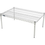Global Industrial Nexel Chrome Wire Dunnage Rack, 30"W x 24"D x 14"H