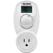 Global Industrial Plug In Thermostat Control For Heat 120V, Analog 40-95°F