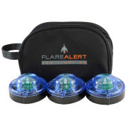 FlareAlert Pro LED Emergency 3 Beacon Kit, Battery Powered, Blue