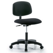 Global Industrial ESD Chair, Fabric, Black, Armless, Mid Back
