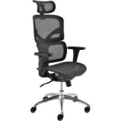 All Mesh Ergonomic Chair with Adjustable Arms, Black