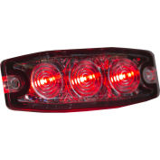 Buyers 8892233, 3.4" Red Surface Mount Ultra-Thin Strobe Light With 3 LED