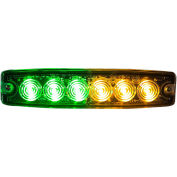Buyers 8892210, 5.14" Amber/Green Surface Mount Ultra-Thin LED Strobe Light