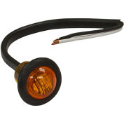 Buyers 5627527, .75" Round Marker Clearance Lights, 3 LED Amber With Stripped Leads