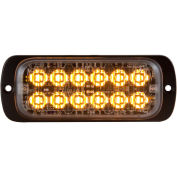 Buyers 8892600, 4.5" Amber Thin Mount Rectangular Strobe Light With 12 LED