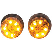 Buyers 8891326, 25 Foot Amber Push-On Hidden Strobe Kit With In-Line Flashers With 6 LED