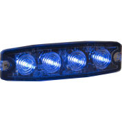 Buyers 8892244, 4.4" Blue Surface Mount Ultra-Thin Strobe Light With 4 LED
