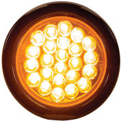 Buyers SL41AR, 4" Amber Round Recessed Strobe Warning Light With 24 LED